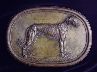 Relief eines Windhundes